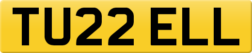 TU22 ELL private number plate